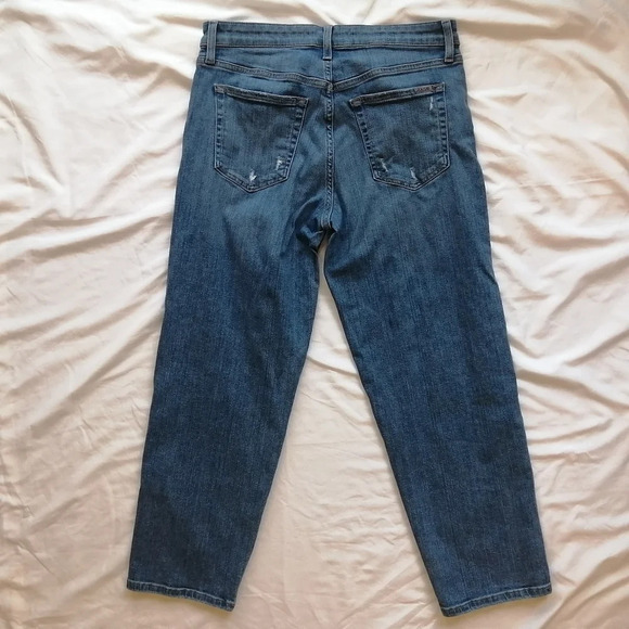 Joe's Jeans Rosalia Boyfriend High Rise Jeans Ankle Light Distressing 29 (8) - Picture 4 of 16